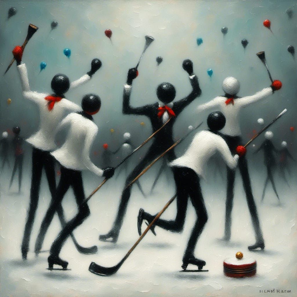 Ice Hockey Game Illustration