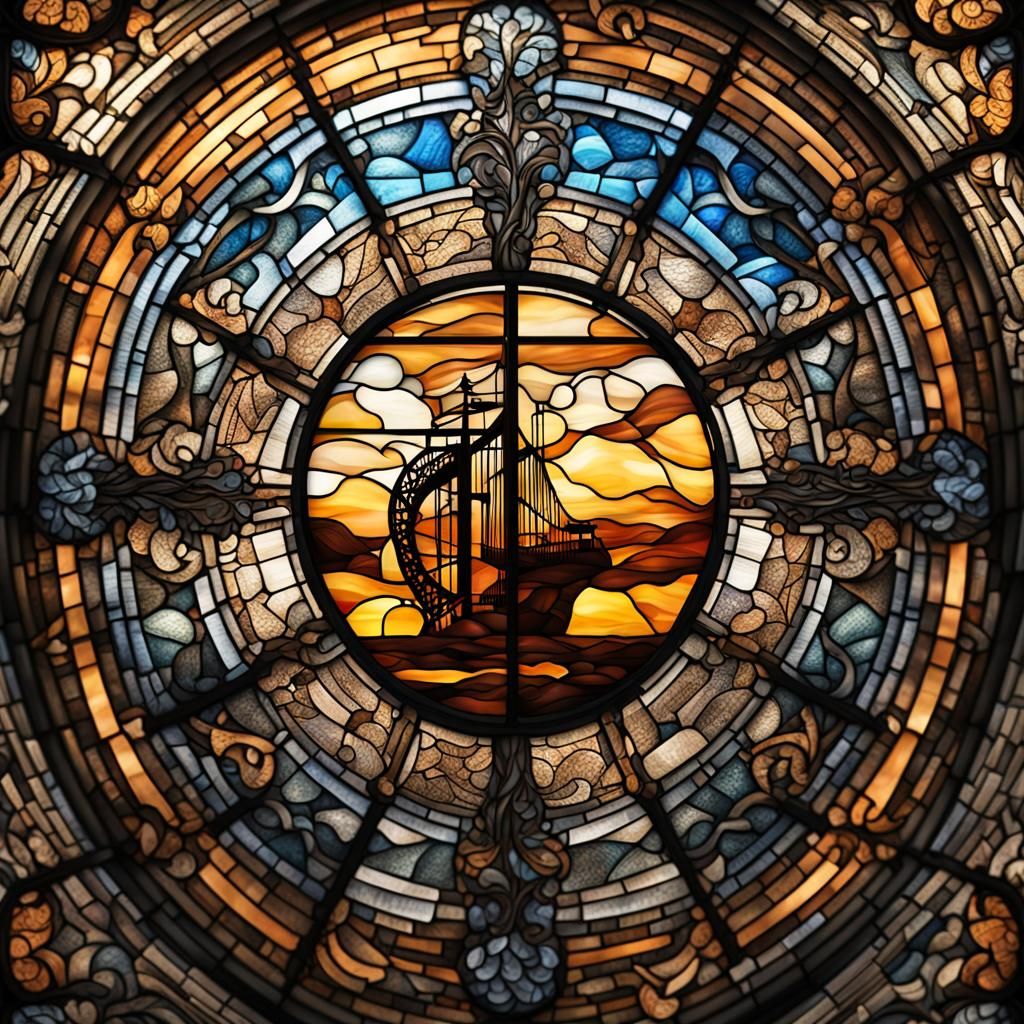Stained Glass Music Artwork in HDR