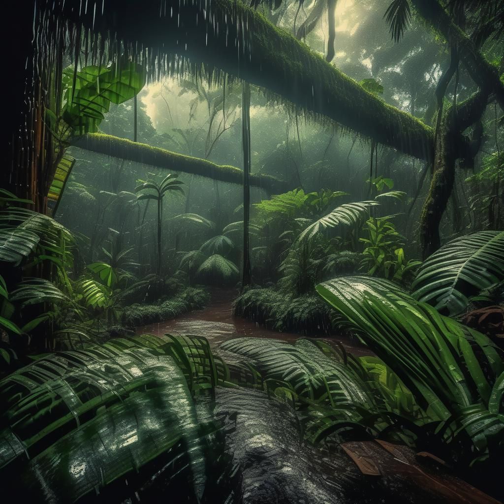 Amazon Rainforest Scenic View in Hyperrealism