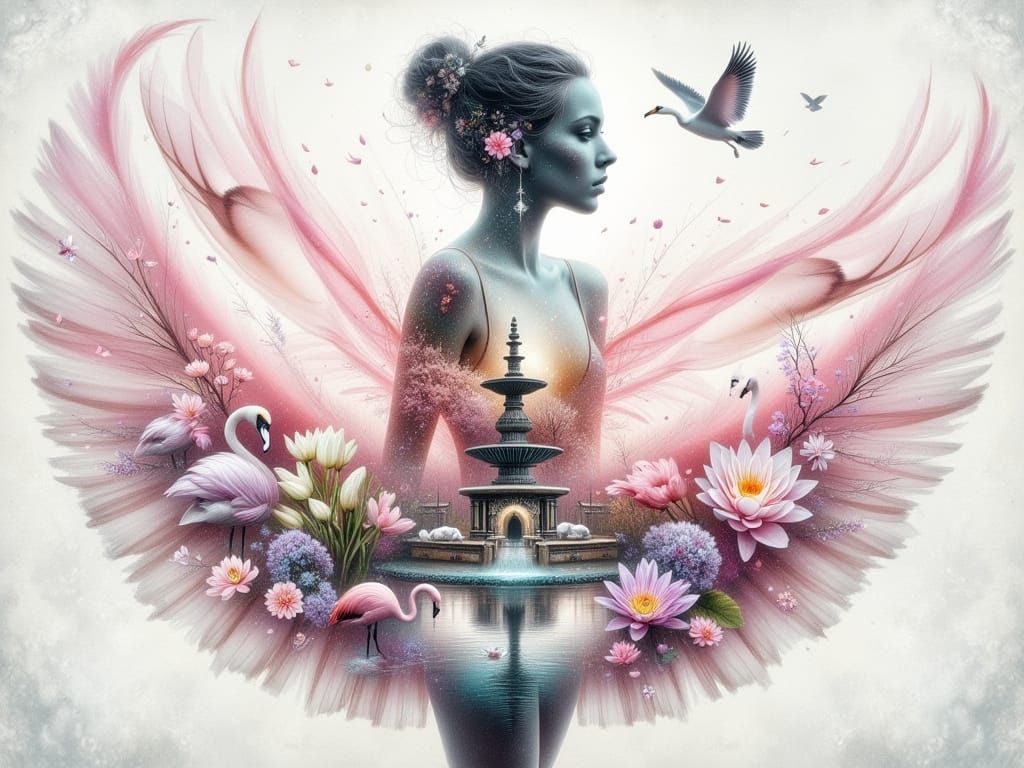 Surreal Ballerina Ephemeral Dance