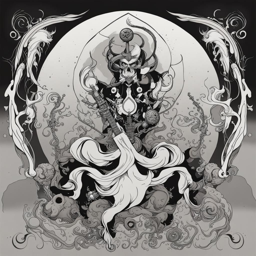 Edgy Cartoon Character in Jhonen Vasquez Style