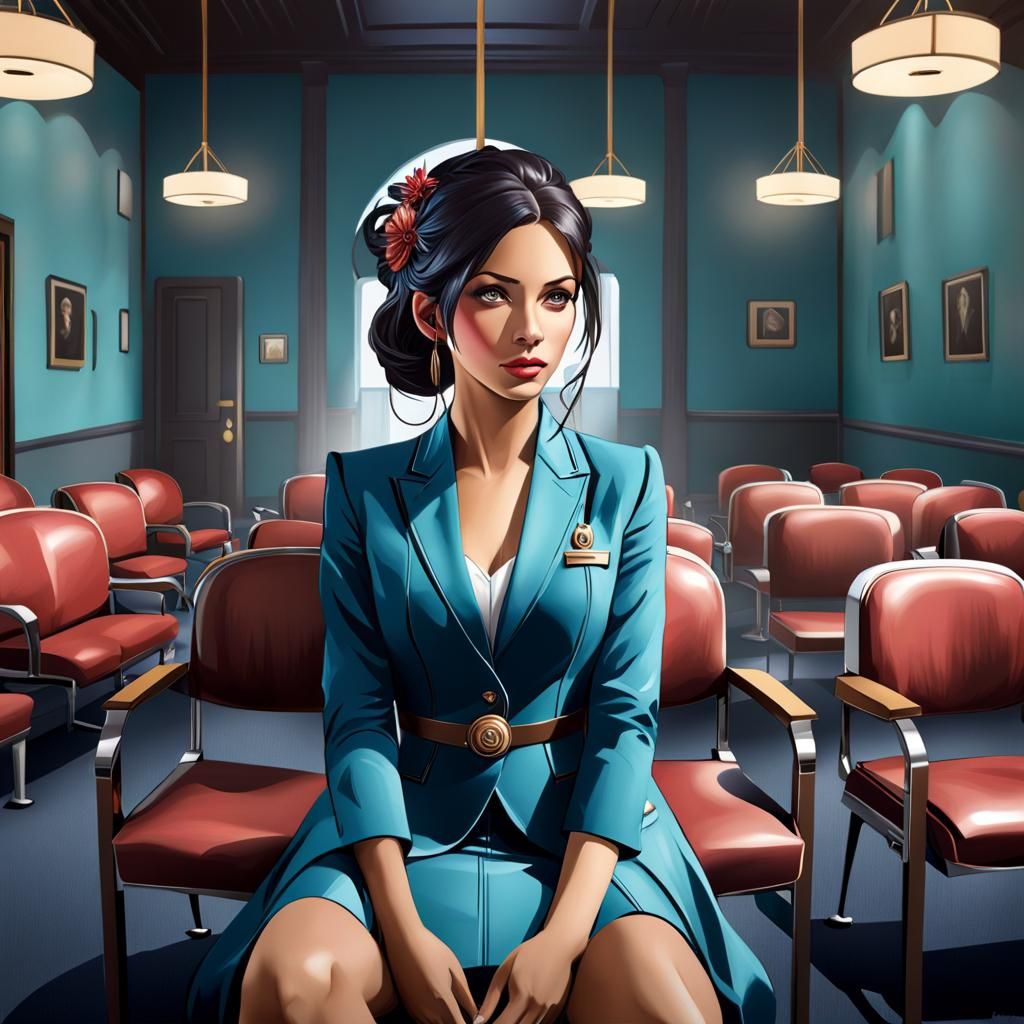 Awaiting News: Hyperdetailed Portrait in Dynamic Lighting