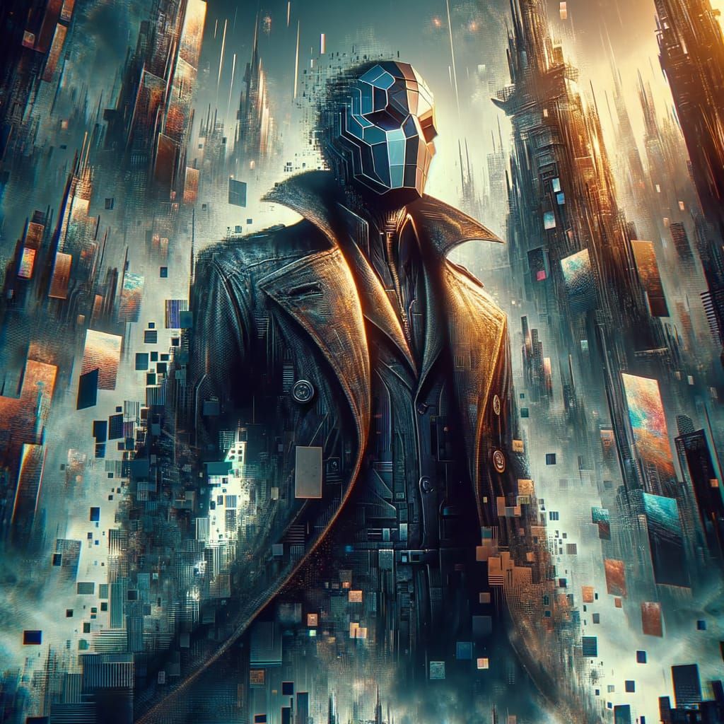 The Glitch Supervillain in Pixelcore Style