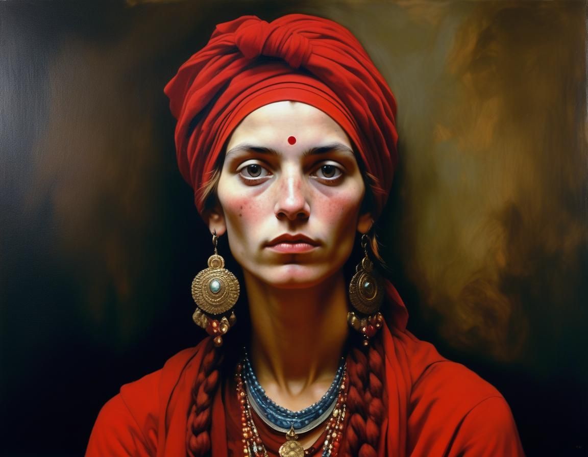Bohemian Mystic Woman in Renaissance Style