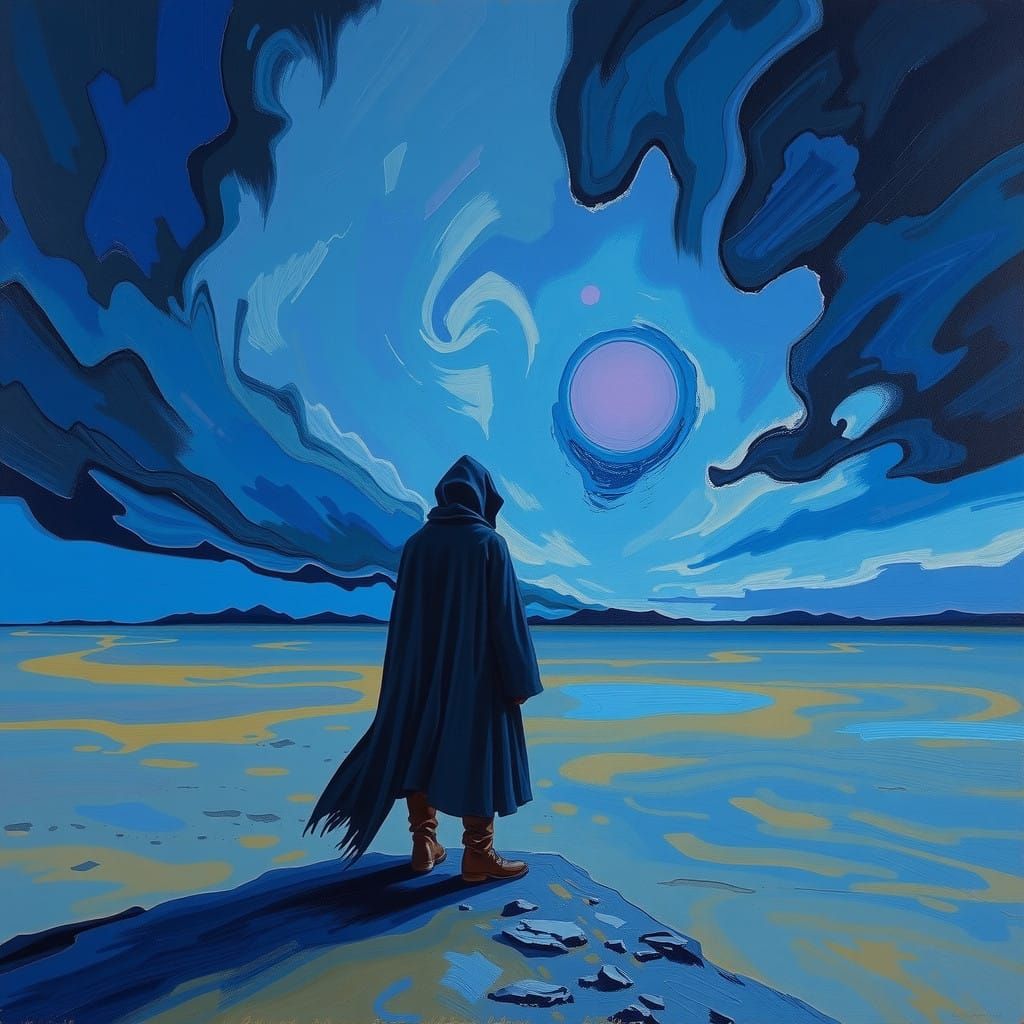 Twilight Melancholy in the Desert Landscape