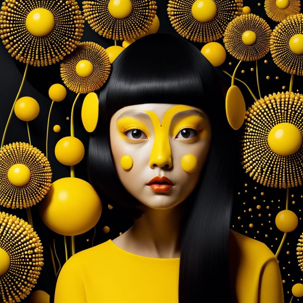 A Yellow fantasy creature fairy-imp