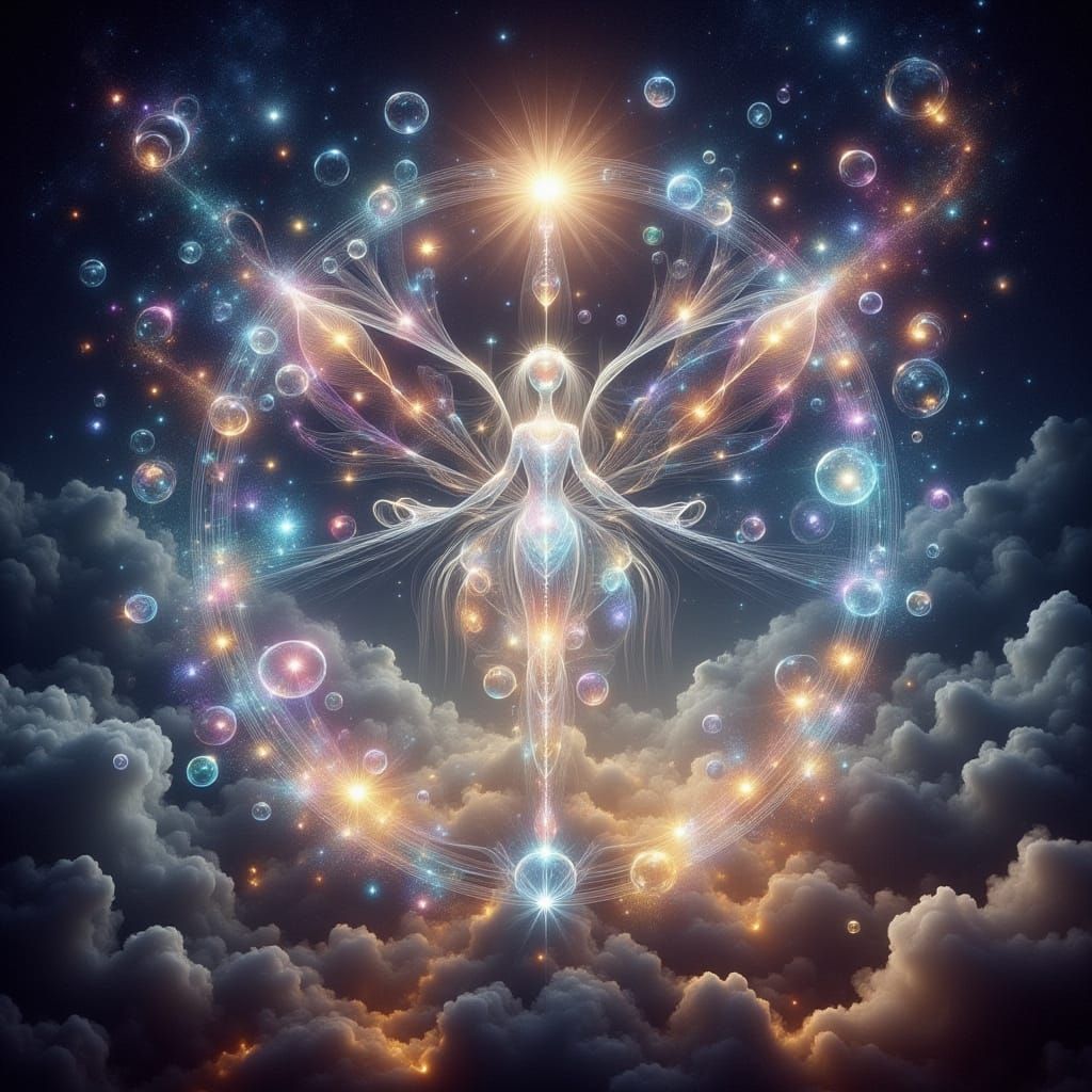 Ethereal Magic Sign in Sky of Changing Times