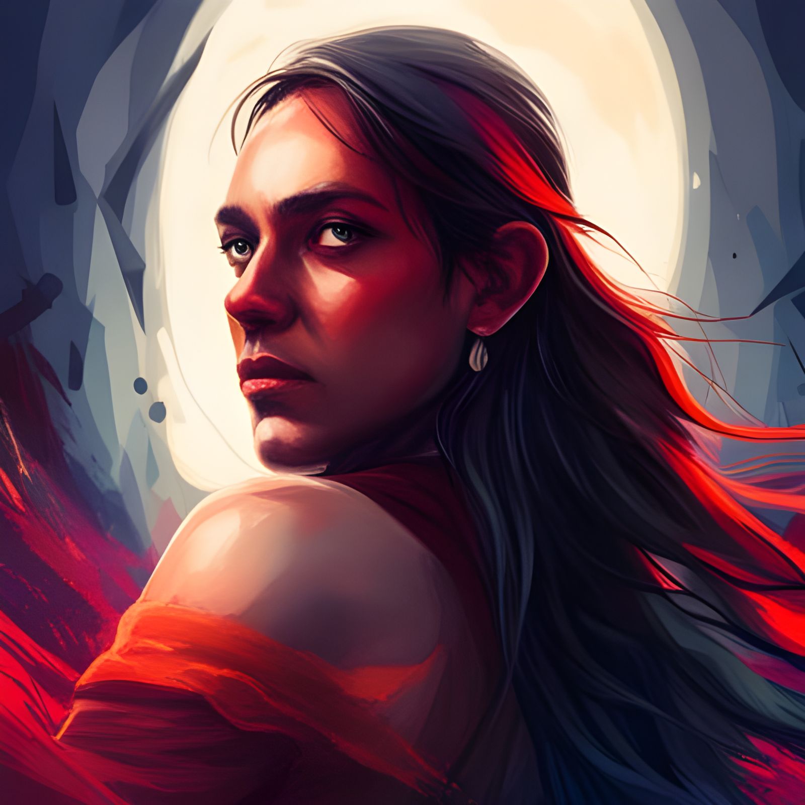 Mysterious Red and Black Creatures in Shadow