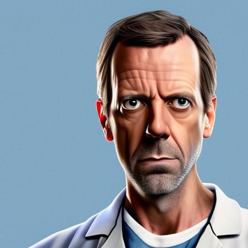 Doctor Gregory House in 3D Digital Art