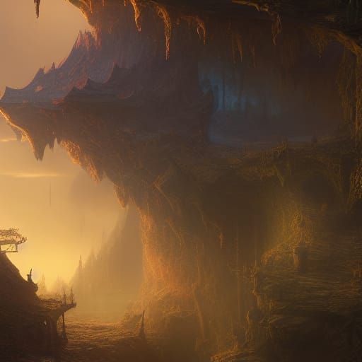 Fantastical Matte Painting in Deep Color