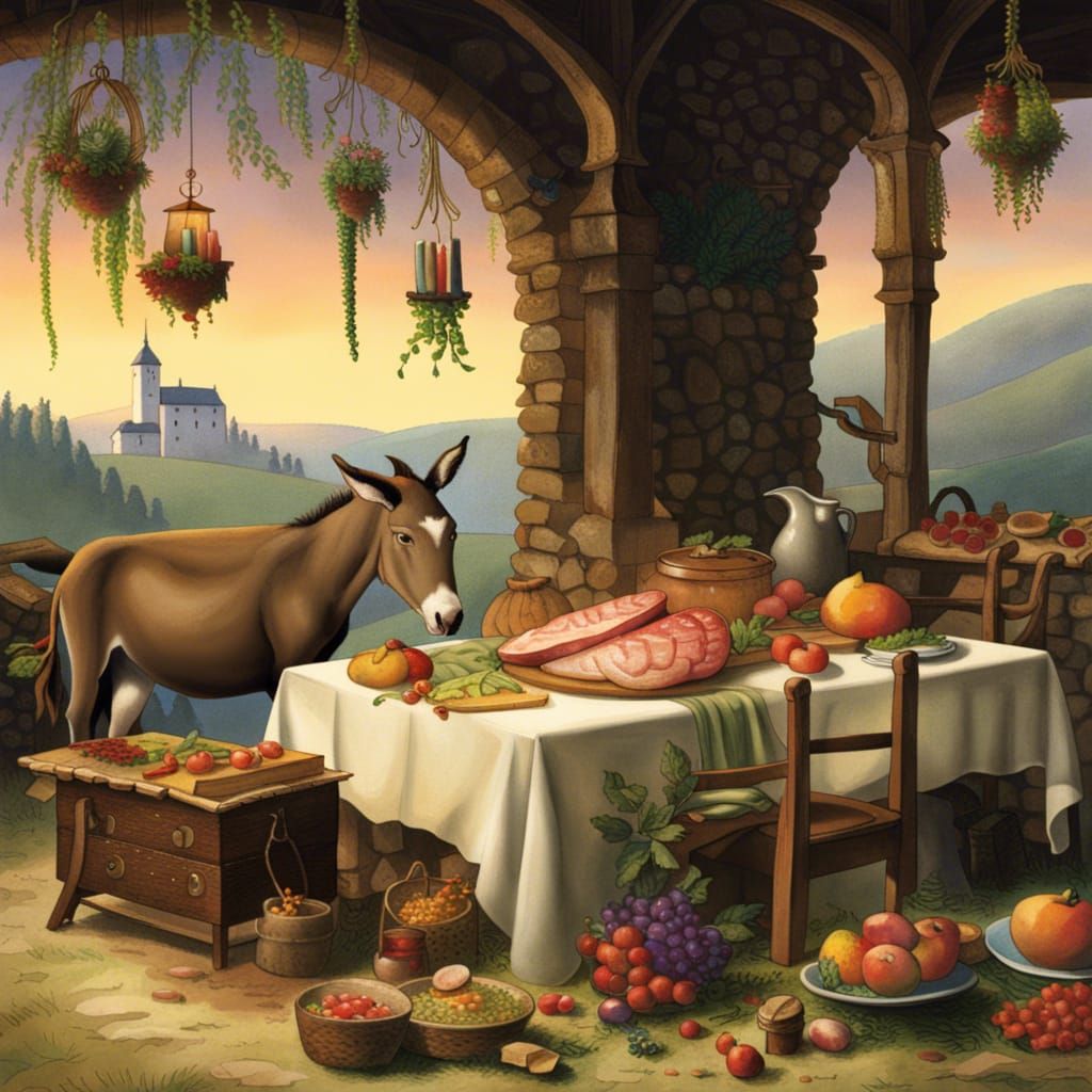 The Strange Feast: Donkey and Cow Book Cover