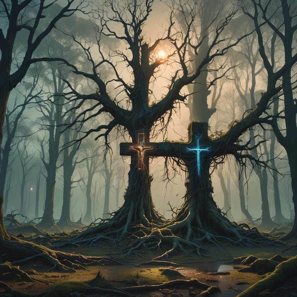 Shattered USA Map in Mystical Forest Concept Art