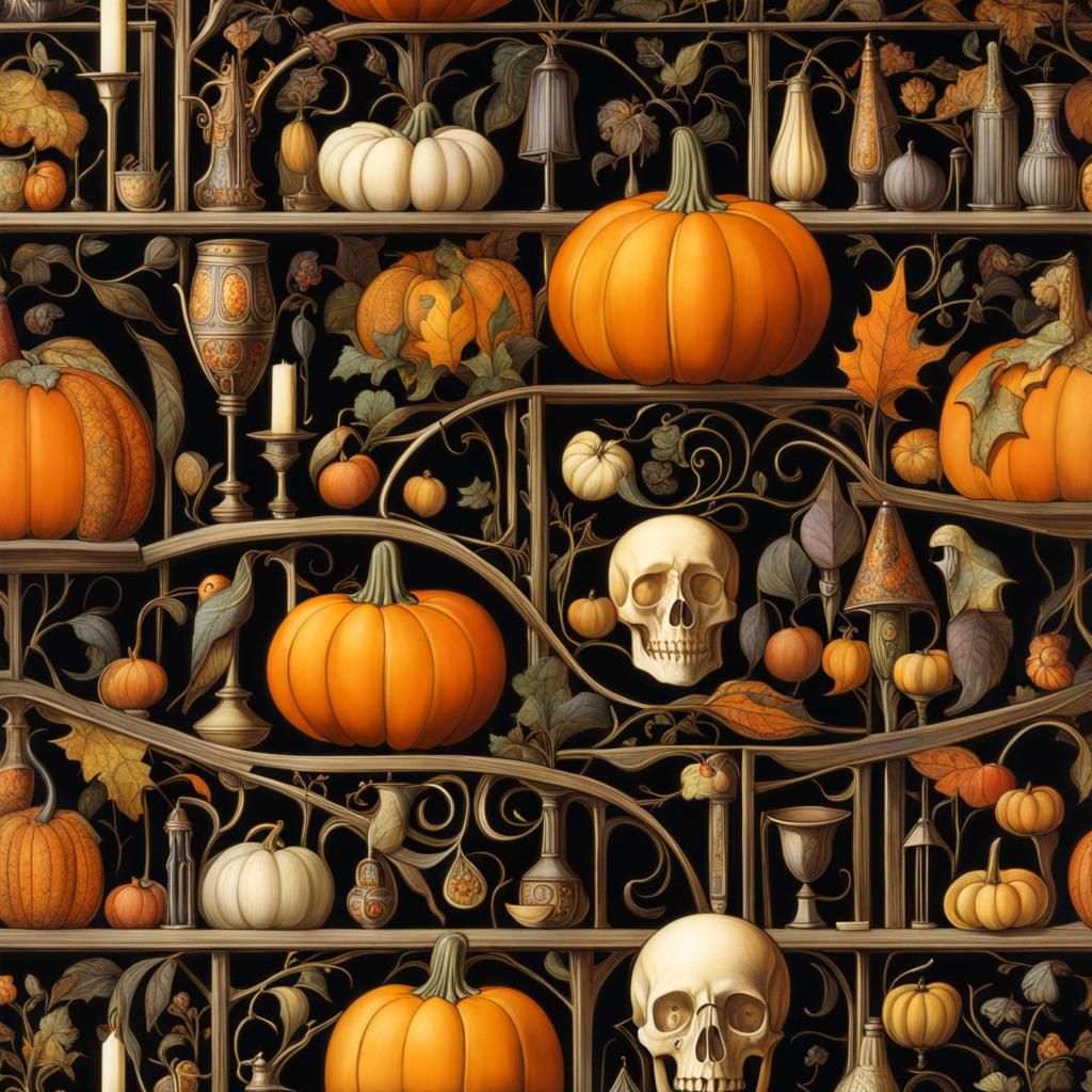 Trick-or-Treat in Art Nouveau Style, 8K