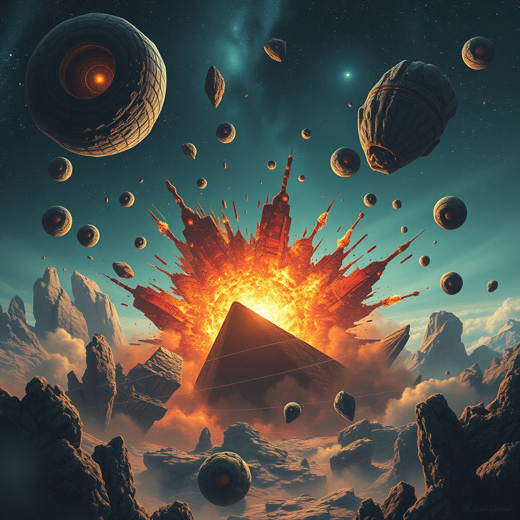 World Exploding with Mythical Asteroids