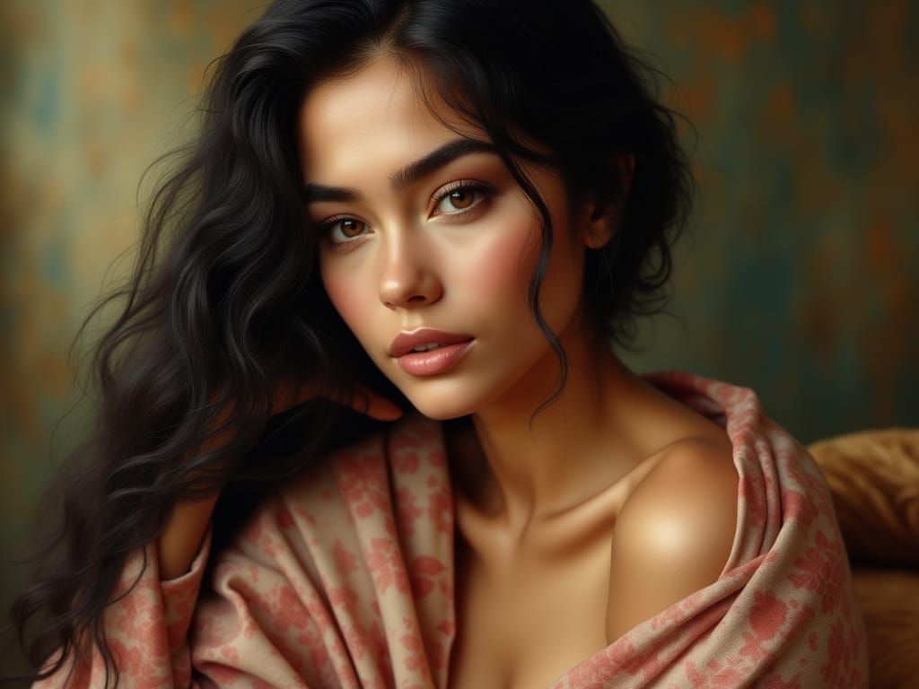 Native American Woman in Soft Natural Lighting