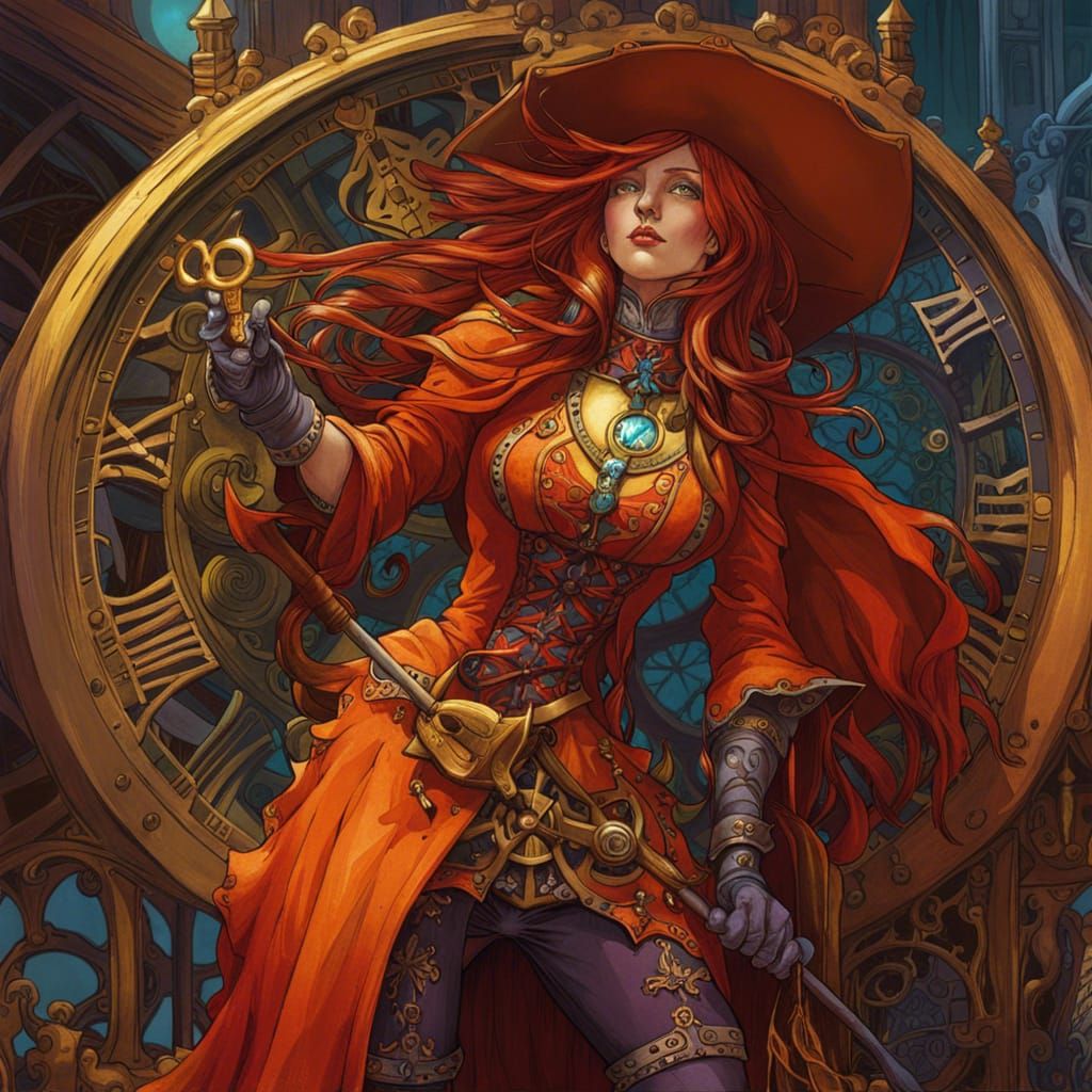 Clockwork Witch in Clocktower Concept Art
