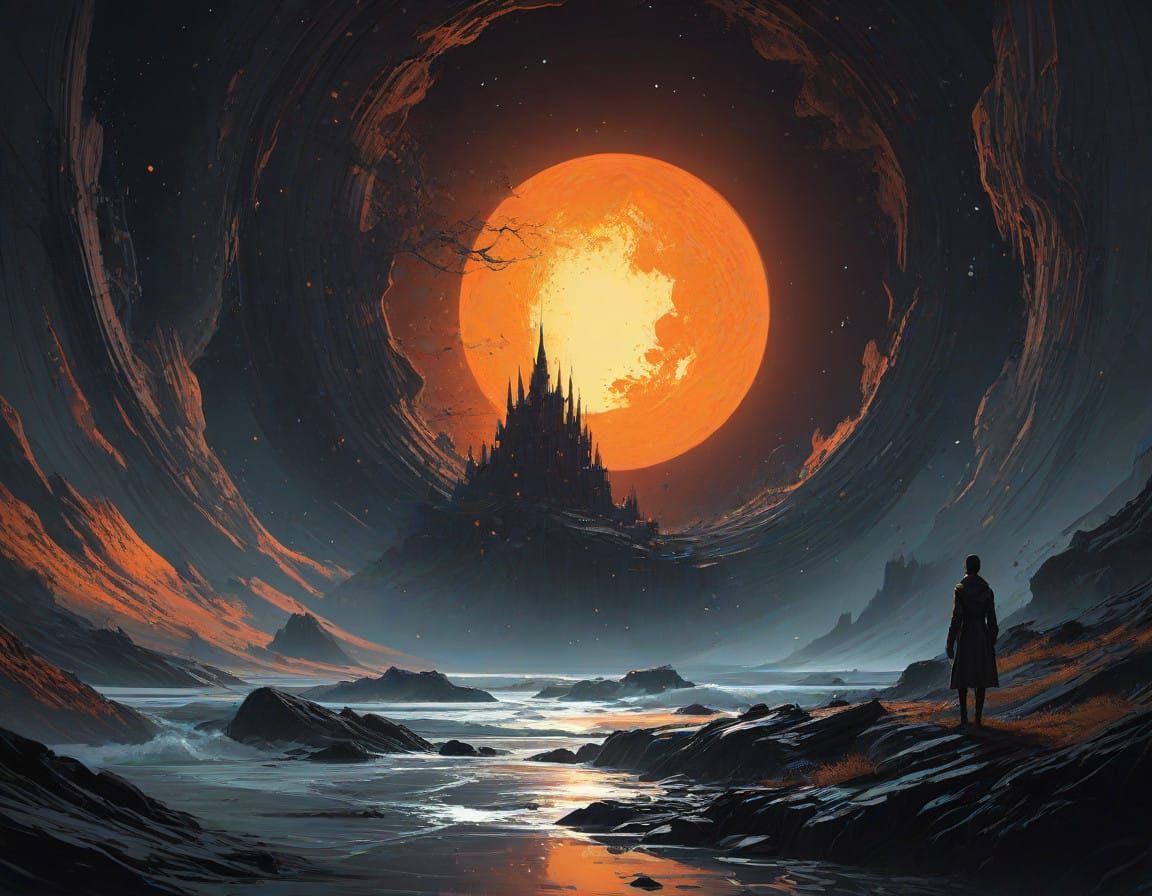 Surreal Celestial Tapestry in Hypervivid Colors