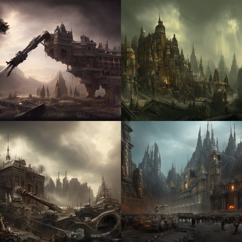 Epic Cinematic Artillery Digital Matte Painting