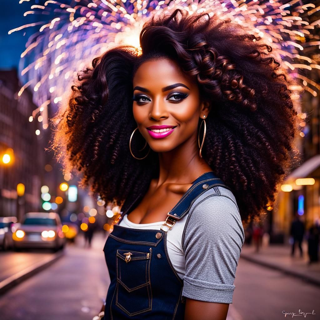 Empowered Brown Girl Sprinkling Magic