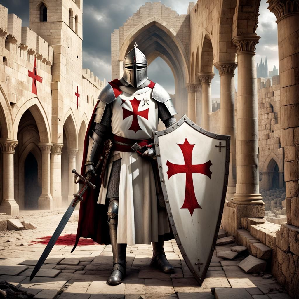 Knight Templar in Jerusalem, Digital Matte Painting