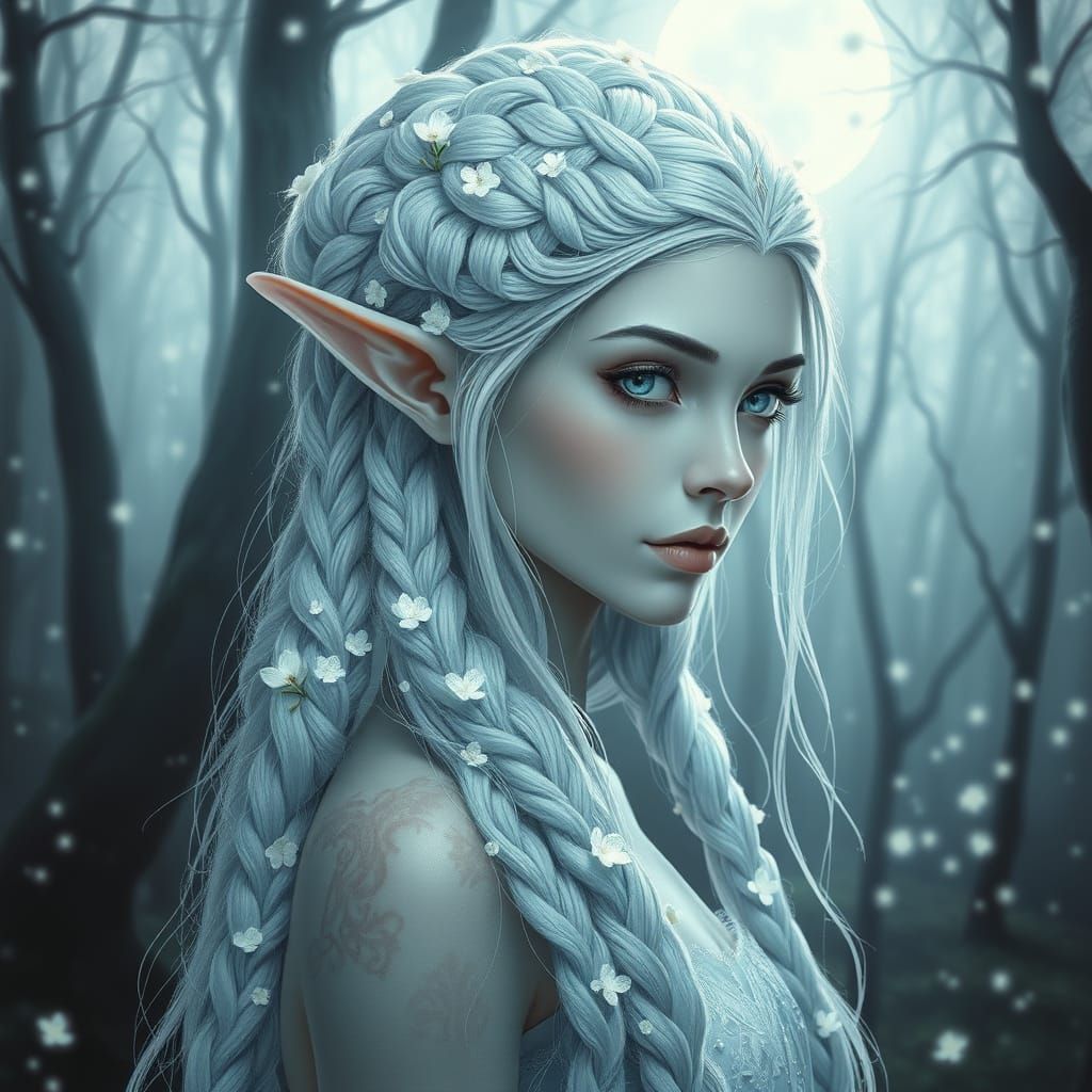 Ethereal Elf Princess in Enchanted Forest