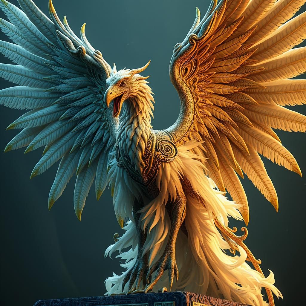 Ornate Griffin Wings in Final Fantasy Style