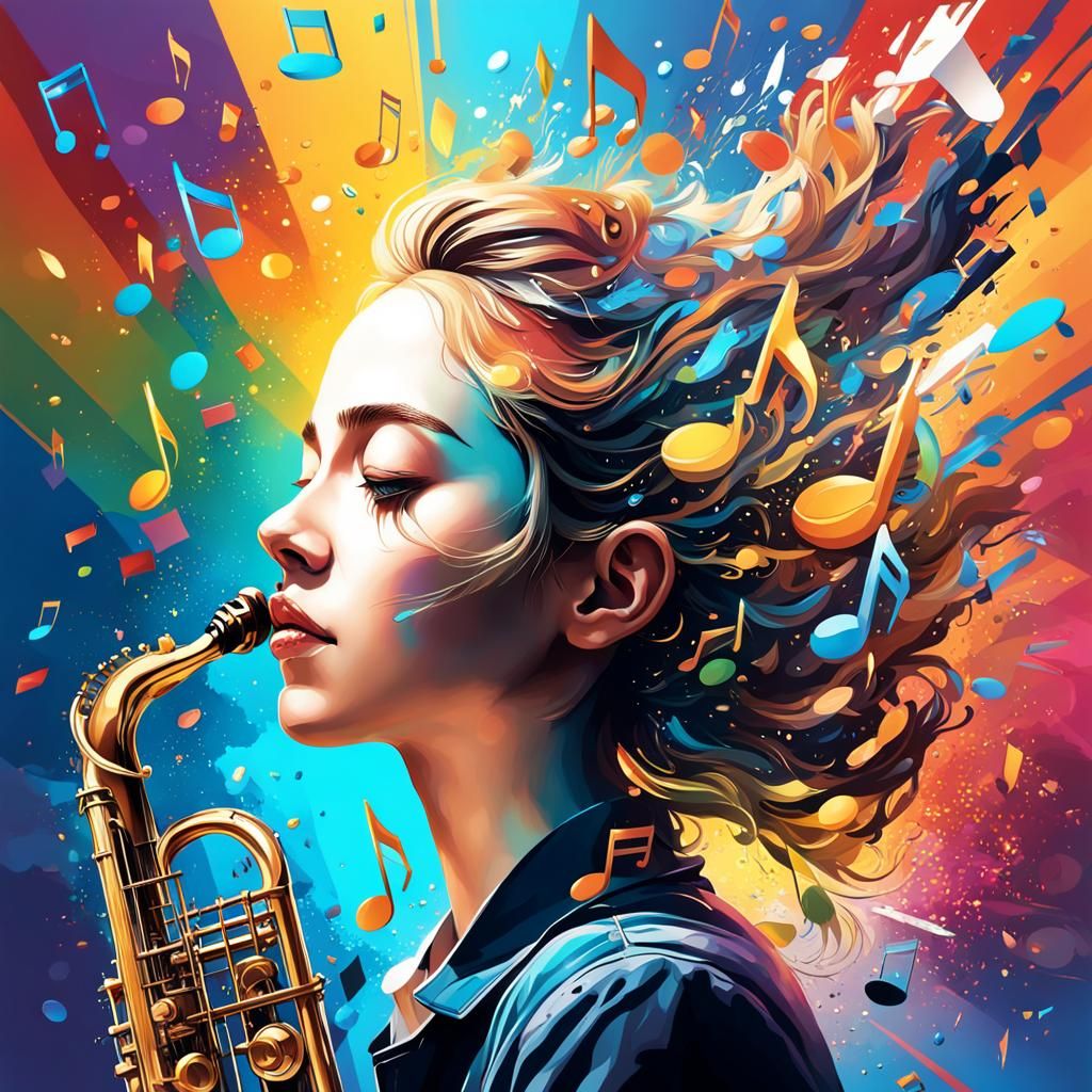 Hyperrealistic Musical Wonderland Splash Art