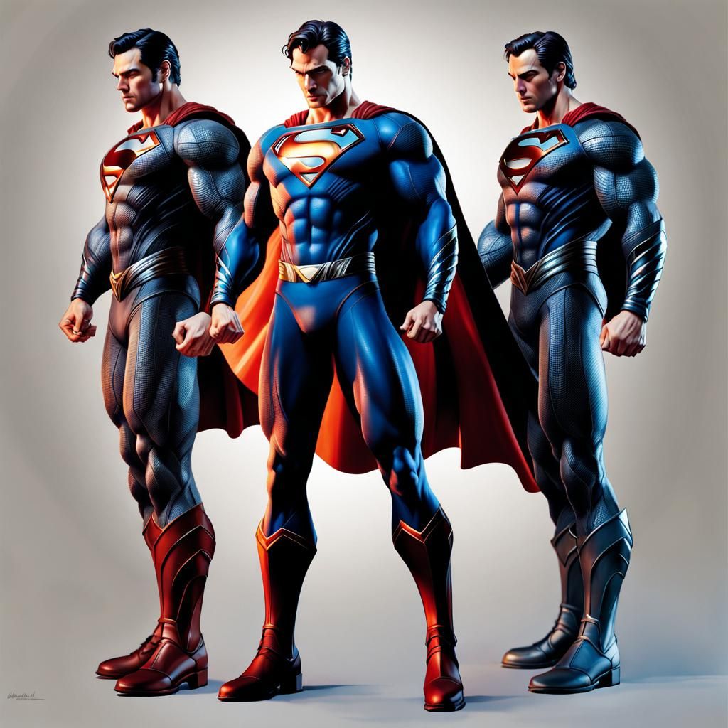 Hyperdetailed Superman Action Figure in Dark Academia Style