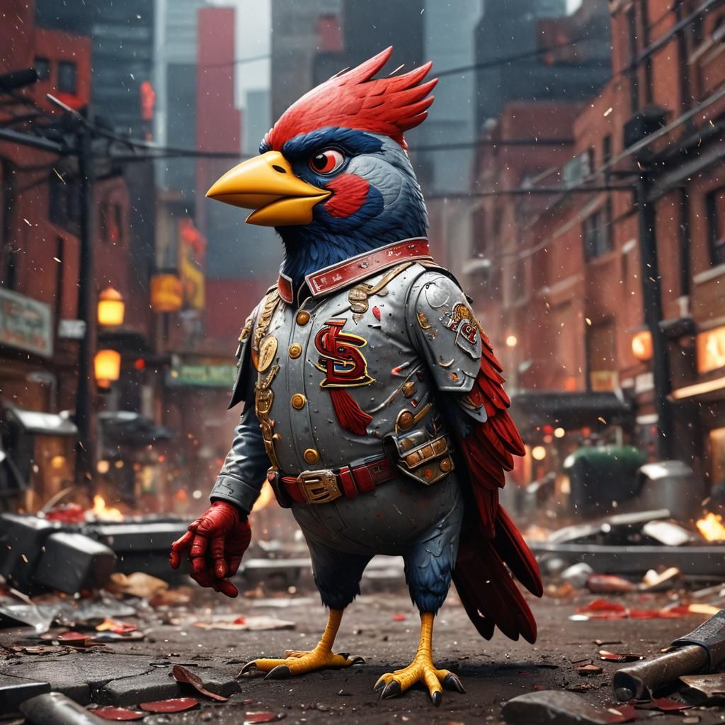 St. Louis Cardinals Gangster Fred Bird mascot