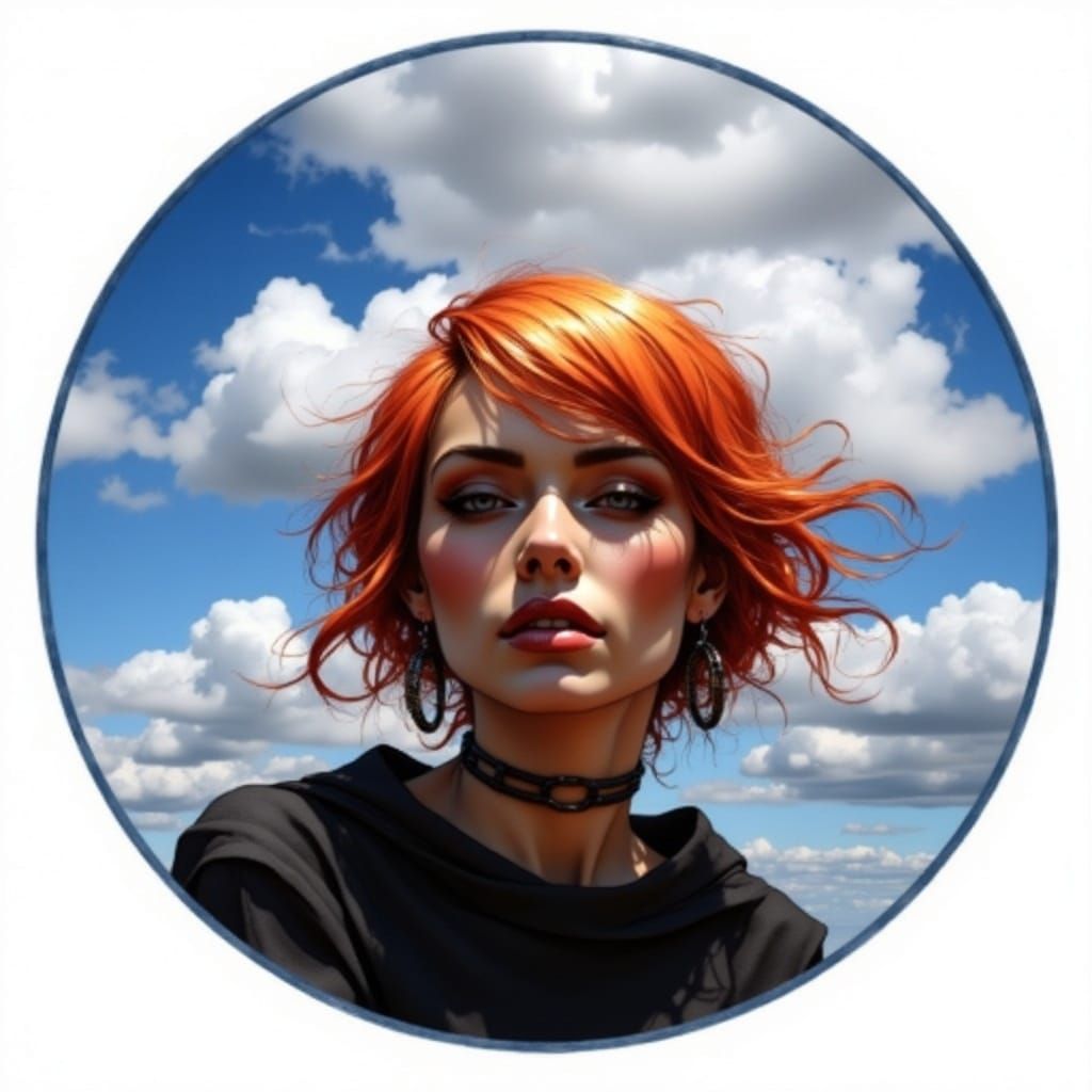 Hyper-Realistic Portrait in a Triadic Color Scheme