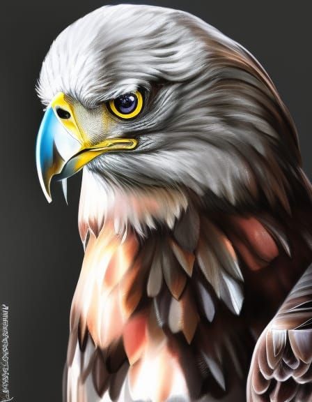 Majestic Eagle Portrait in Detailed Digital Painting