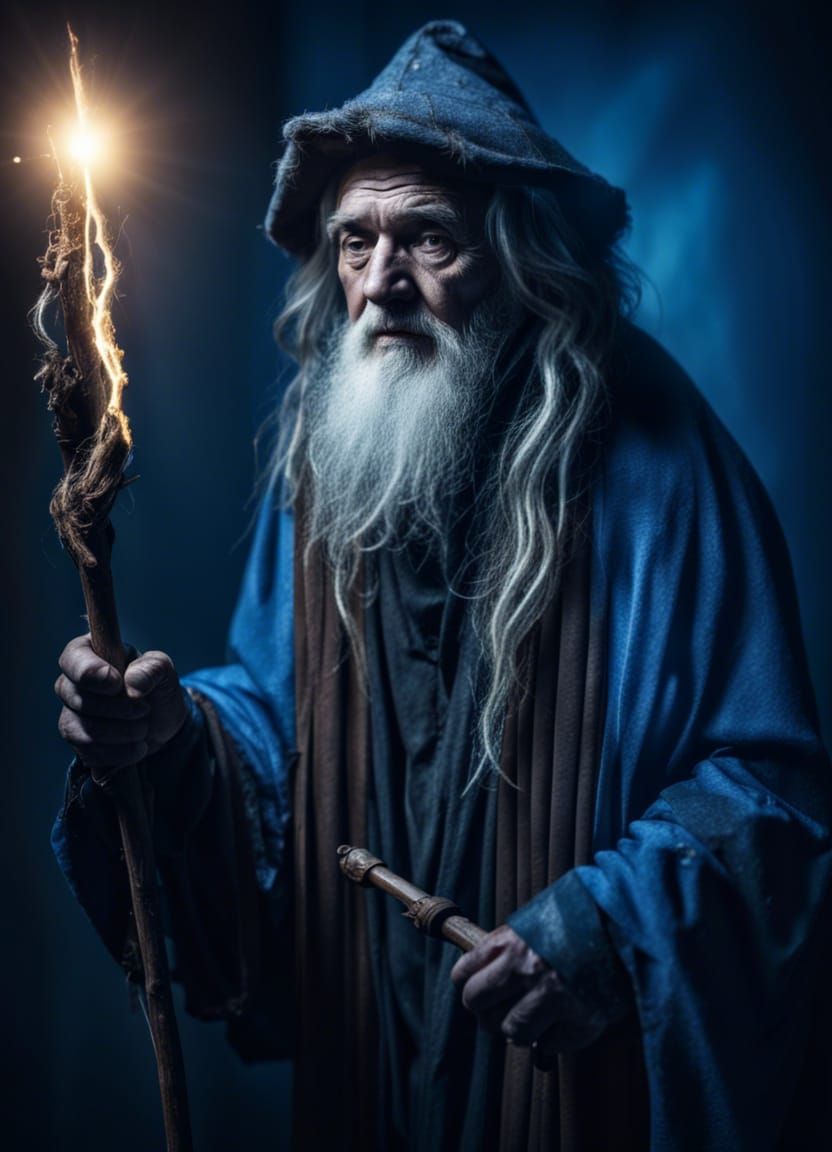 Enchanting Old Wizard with God Rays