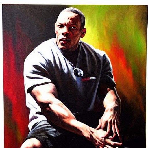 Dr. Dre: Oil Painting Portrait
