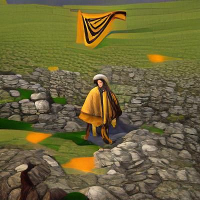 1500s Irish Peasant in Traditional Clothing