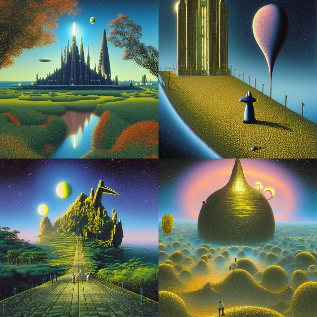 Surreal Alien Landscape with Ethereal Lighting