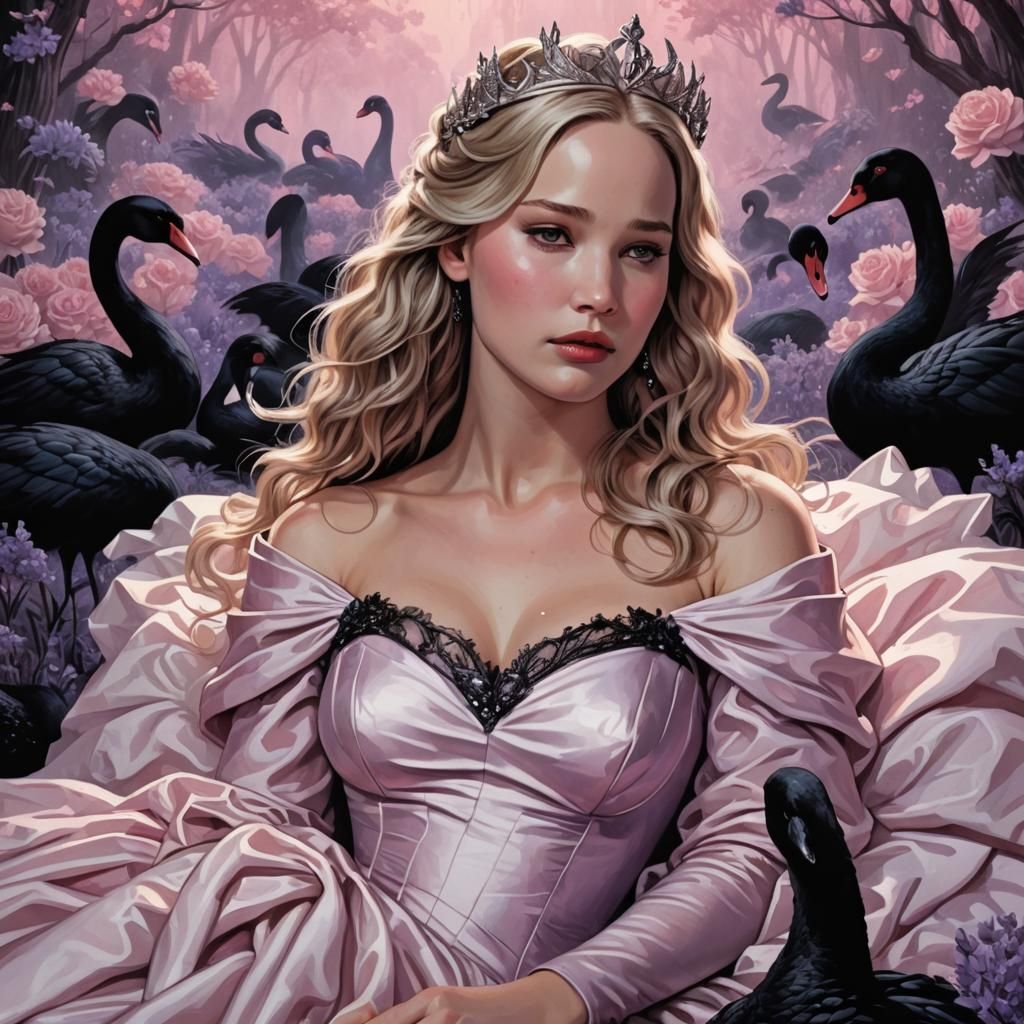 Jennifer Lawrence as Sleeping Beauty in Comic Art