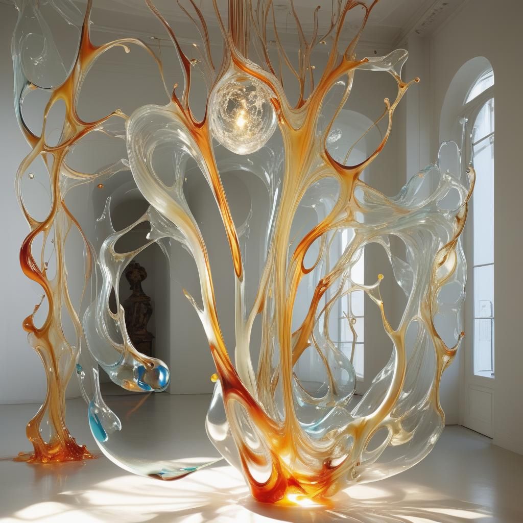 Luminous Molten Glass Inspired by Textile Design