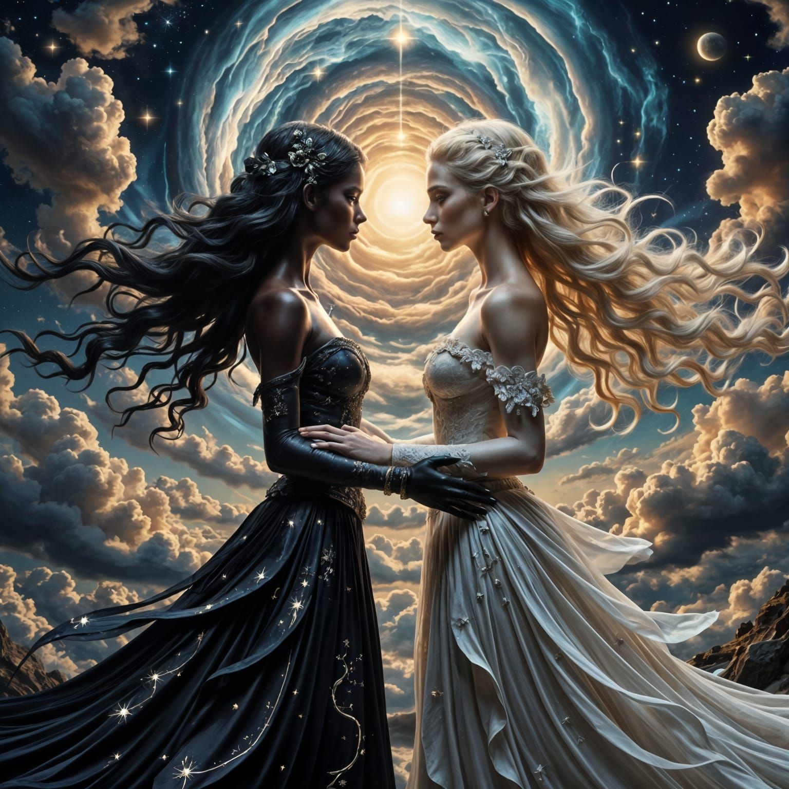 Celestial Goddesses in Ethereal Beauty