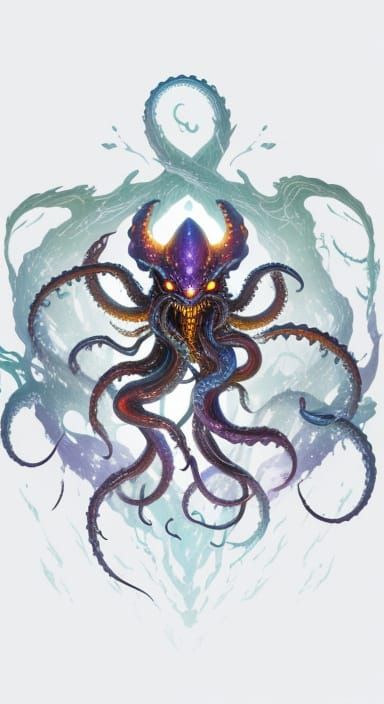 Cosmic Entity Rules Universe in Dark Fantasy Oil Painting