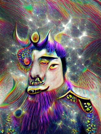 Psychedelic Cosmic Star Demon Emperor