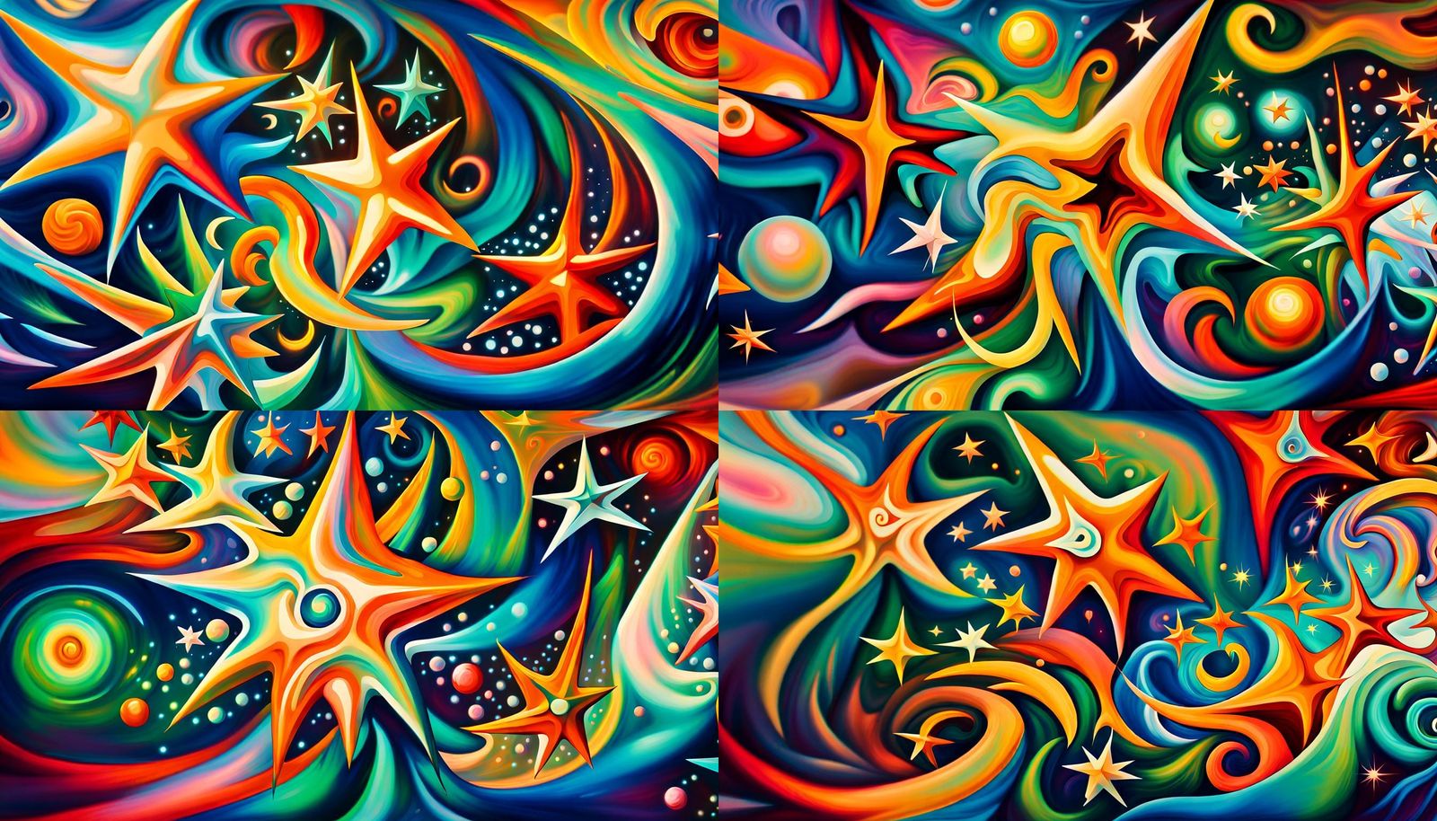 Iridescent Star Cluster in Liquid Plasma Maelstrom