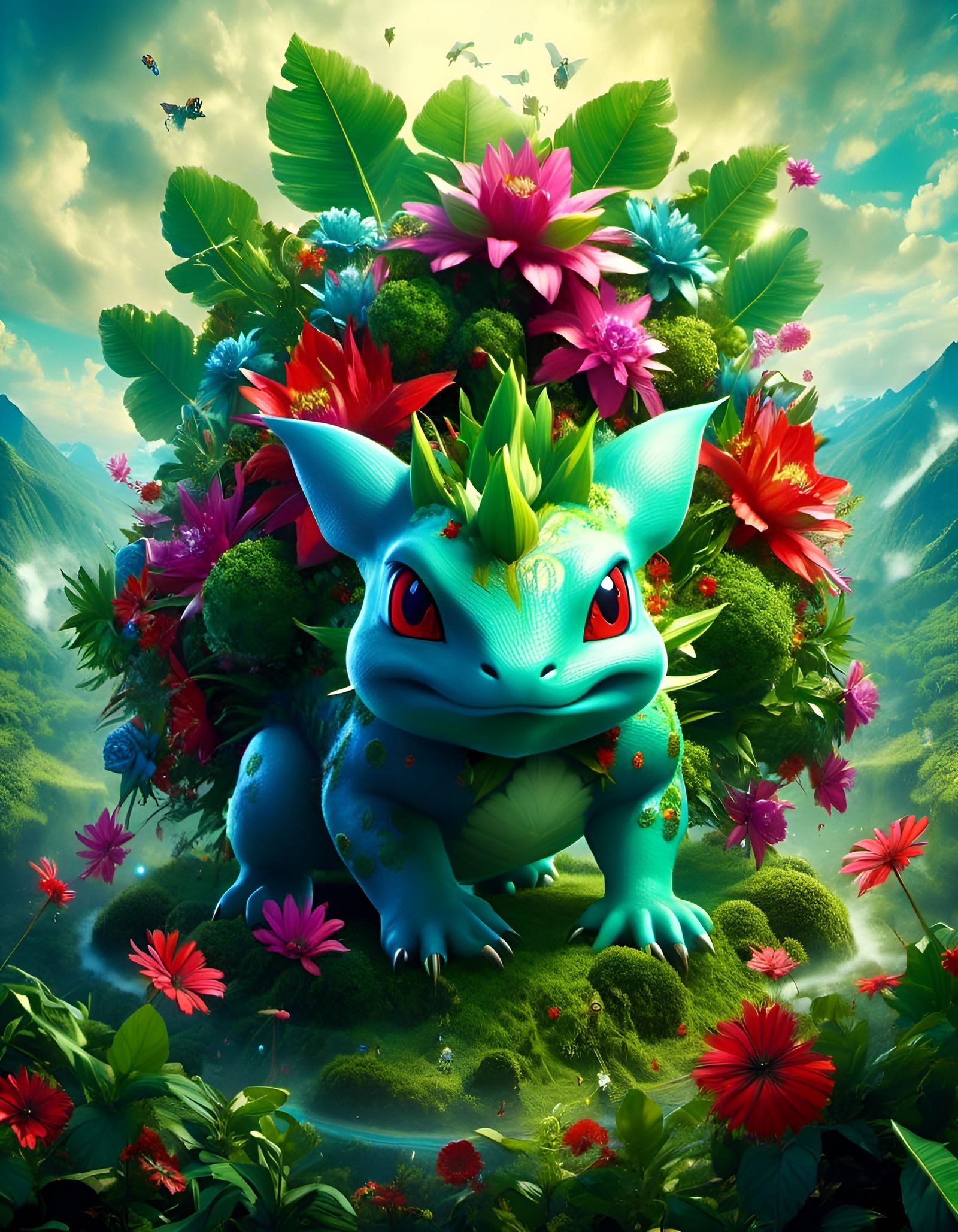 Ivysaur Pokemon Digital Art