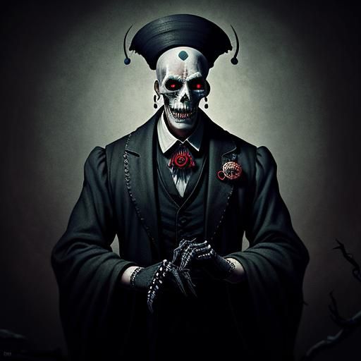 Baron Samedi in Gothic Ukiyo-e Style
