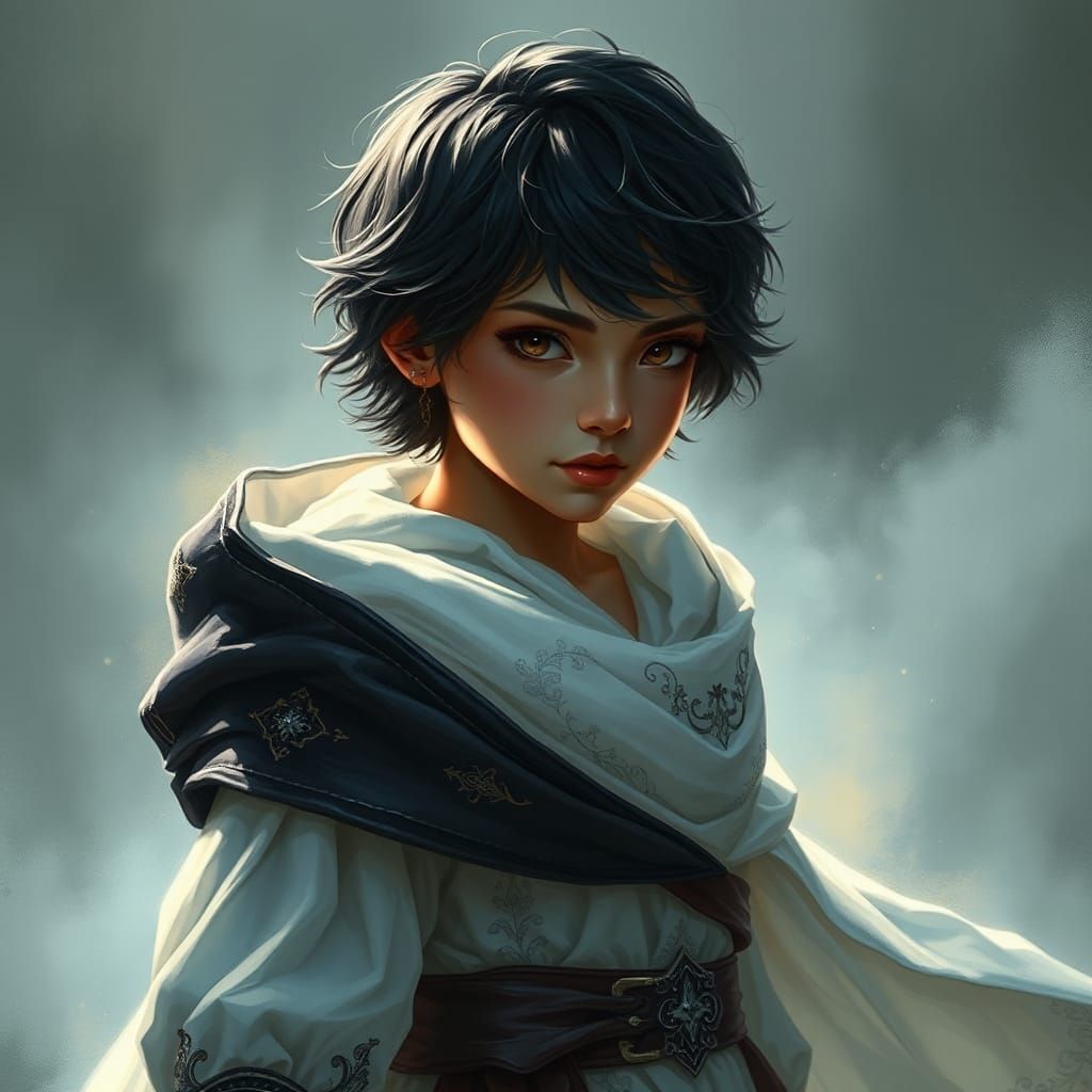 High Fantasy Halfling in Ethereal Luminescent Mist