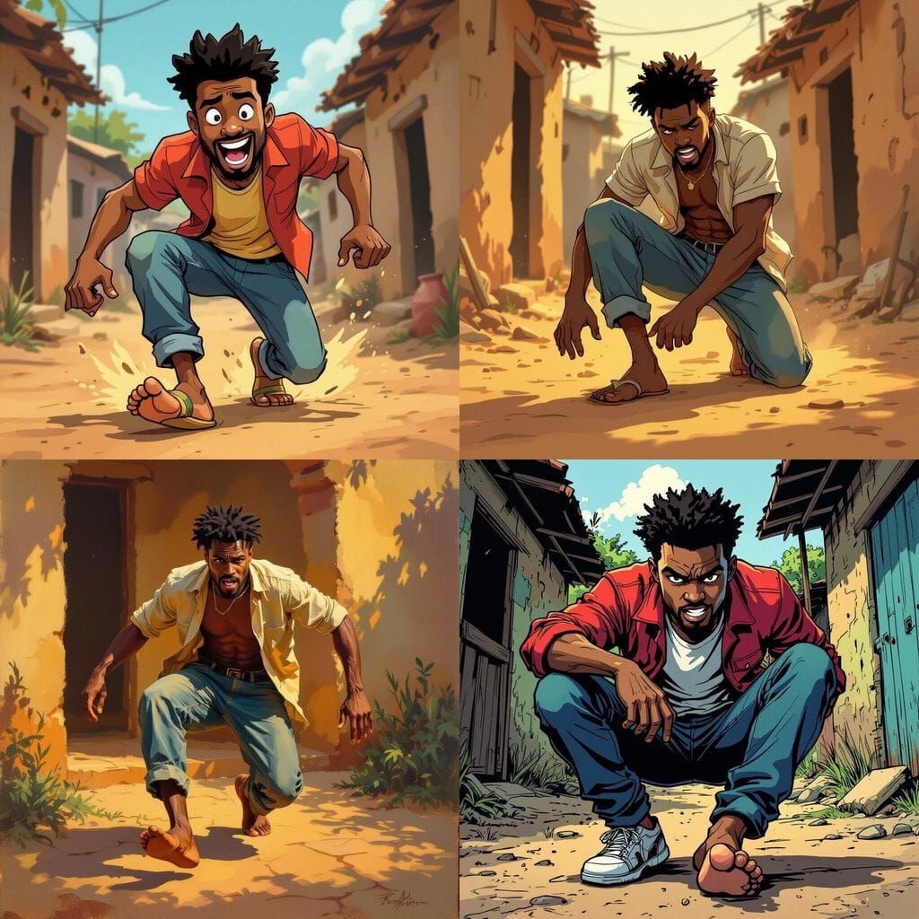 Energetic Young Man Fakes Toe Injury Dramatically