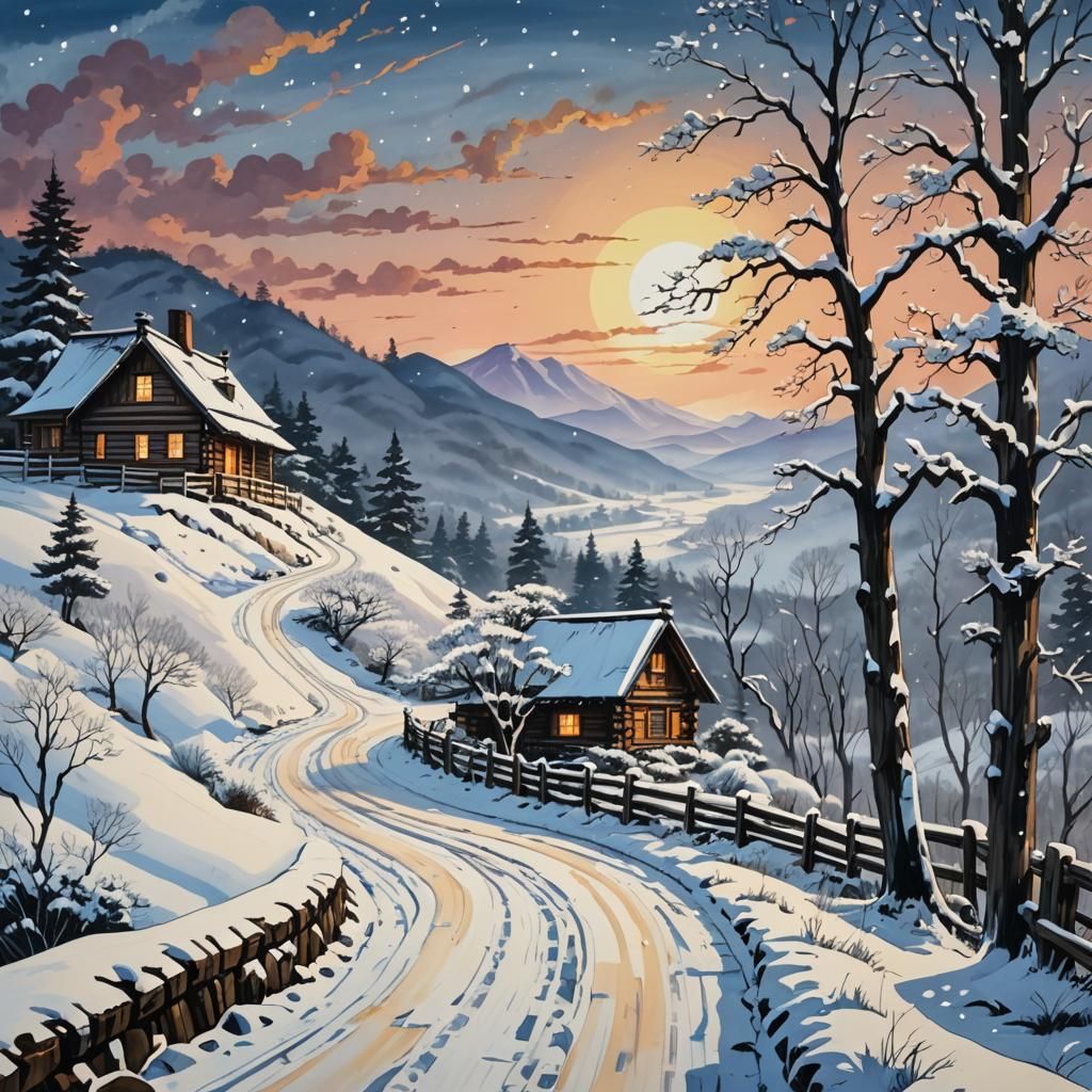 Snowy Sunrise in the Holler