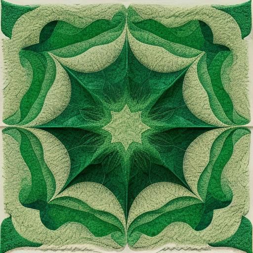 Embossed Paper, Emerald Desert, Frottage Rubbing,
Ash Residu...