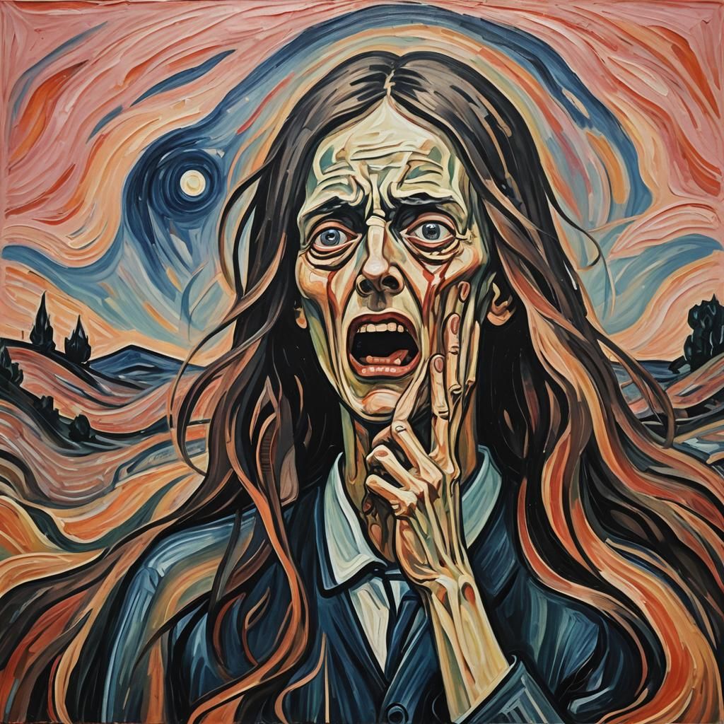 The Scream: Expressionist Painting in Munch Style