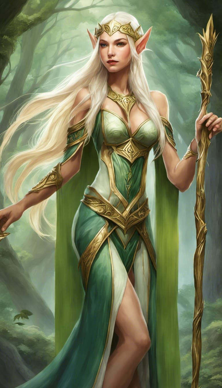 Legendary Elven Goddess Illustration