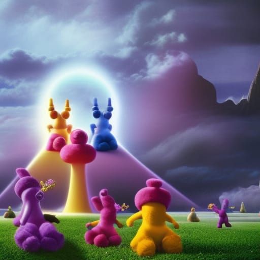 Teletubbies in Epic Cinematic Digital Painting
